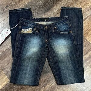 Just Cavalli Vintage Embellished Jeweled Cobra Snakeskin Detailed Y2K Jeans